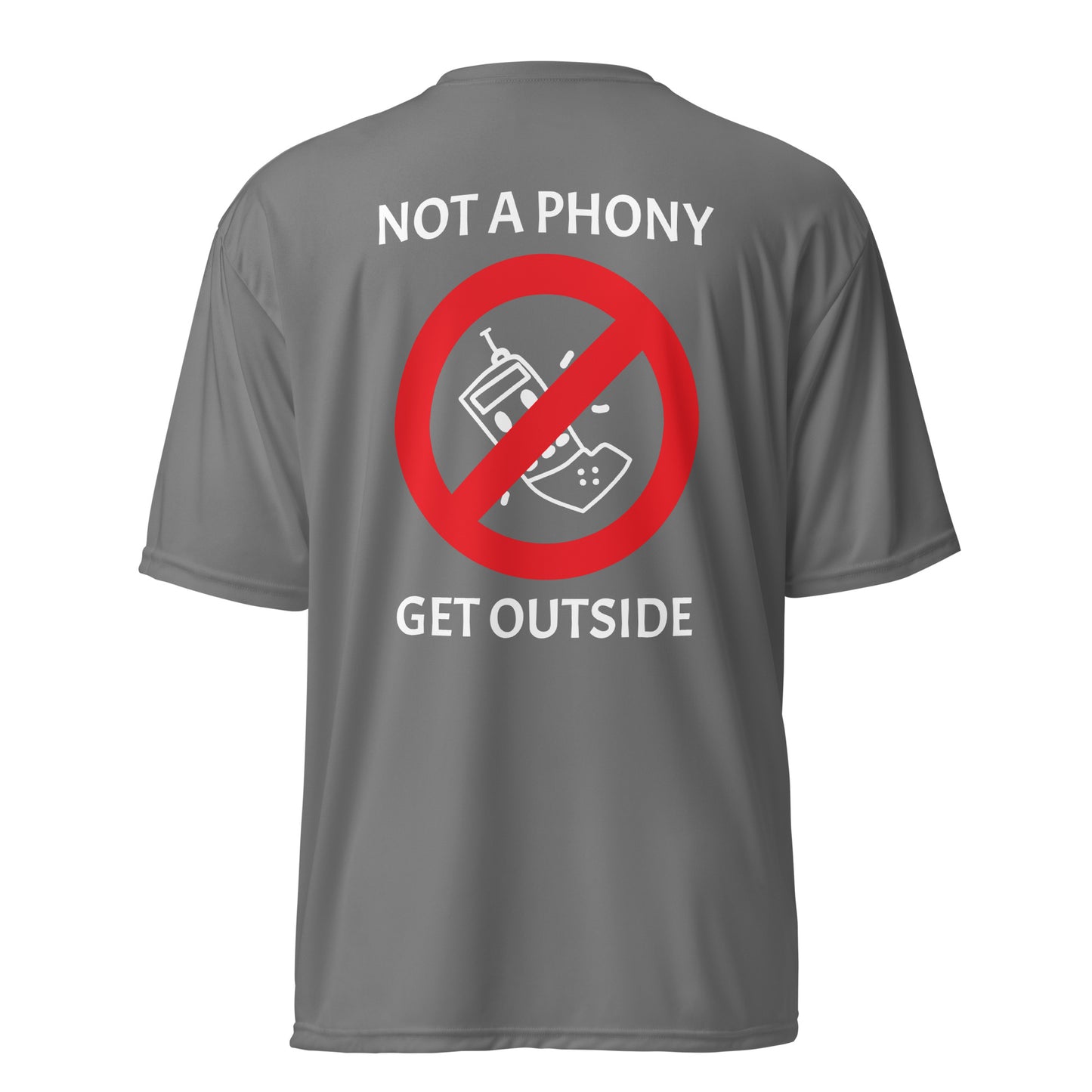 Unisex performance crew neck t-shirt NOT A PHONY